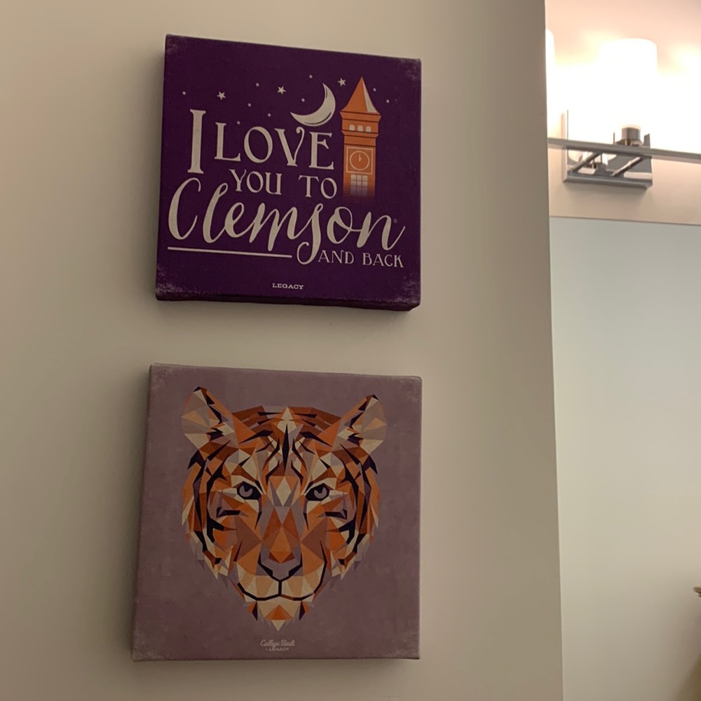 Clemson Graphic Canvas Prints (Set of 2)